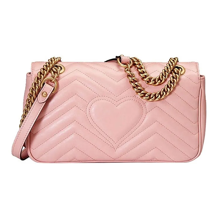 GUCCI Quilted Leather Shoulder Bag, Crossbody Bag Trumpets Women's Candy-2