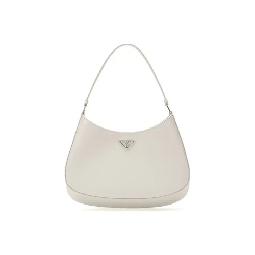 PRADA Cleo Leather Crescent Bag Shoulder Bag Regular Women's White