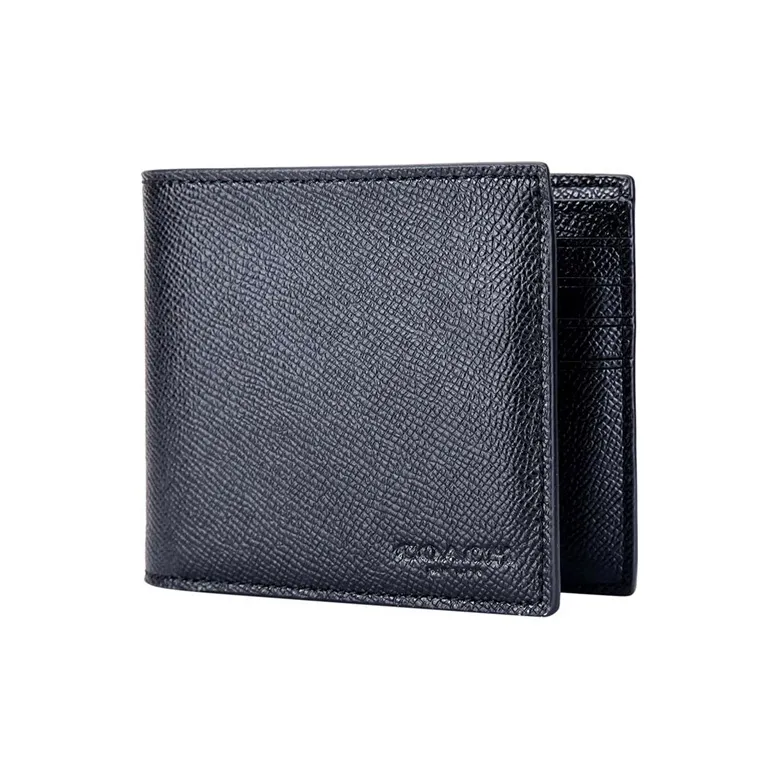 COACH 3 IN 1 Wallet Leather Card Holder Wallet Men's Black-2