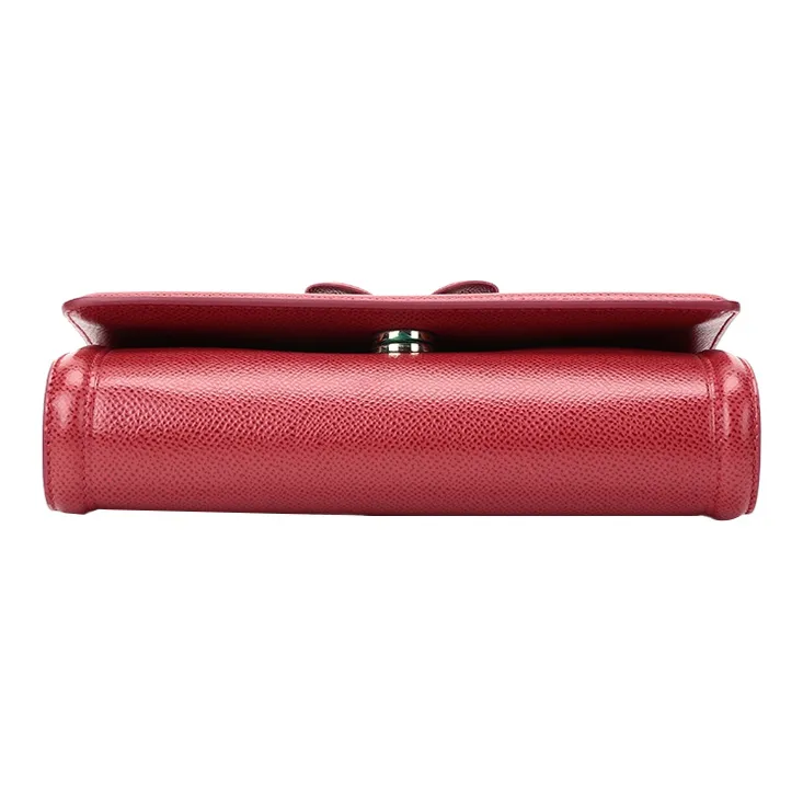 FERRAGAMO Cow Leather Bowknot Bag, Portable Crossbody Bag, Shoulder Bag Women's Red-3