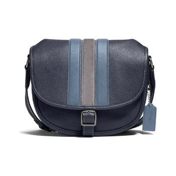 COACH Hitch Leather Shoulder Bag, Crossbody Bag Regular Men's Black
