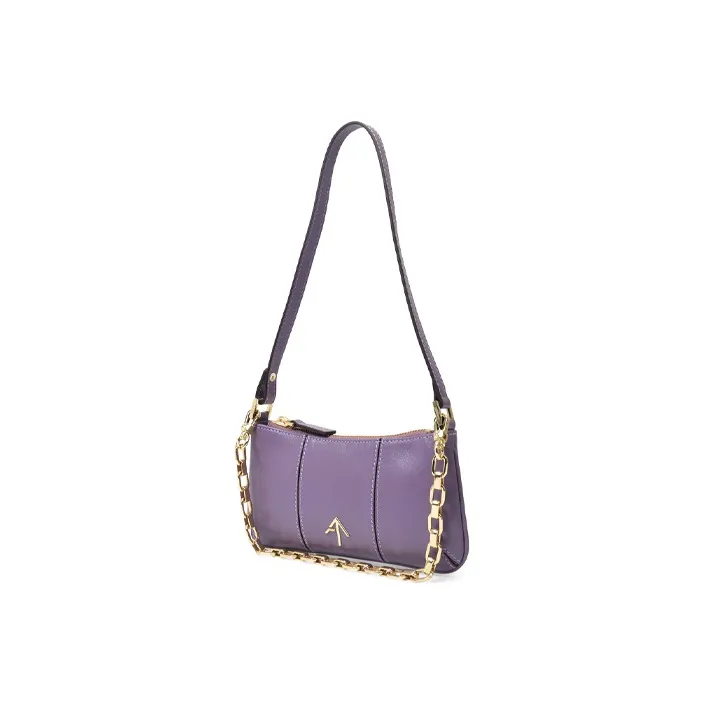 Manu Atelier Calfskin Cylinder Bag, Shoulder Bag, Handbag, Shoulder Bag Mini Women's Purple-1