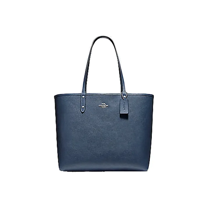 COACH City Multicolor Print Monogram Tote One Shoulder Handbag Tubas Women's Blue Khaki-3