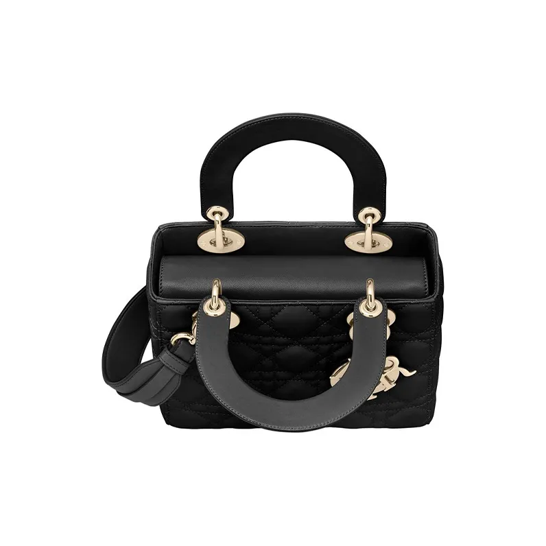 DIOR Lady DiorMy ABCDior Sheepskin Lady Dior Bag, Shoulder Bag, Crossbody Bag, Handbag Trumpets Women's Black-1