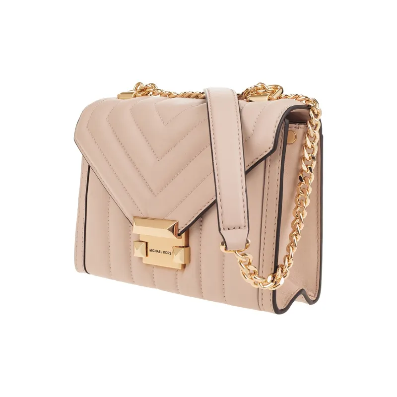 MICHAEL KORS Whitney Sheepskin Envelope Bag, Shoulder Bag, Crossbody Bag Trumpets Women's Nude Pink-2