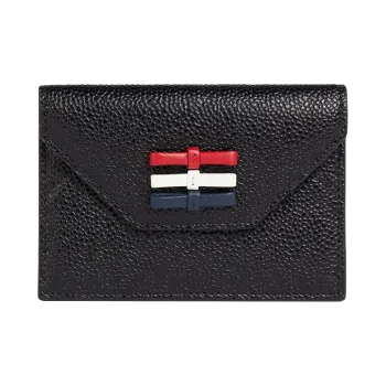 THOM BROWNE· Leather Card Holder Card Holder Men's Black