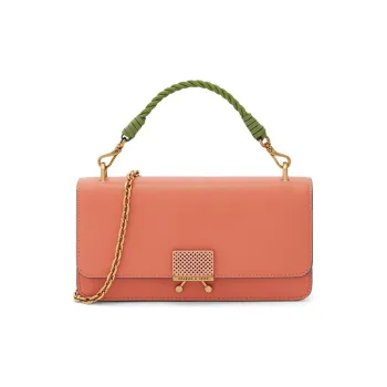 CHARLES&KEITH Microfiber Synthetic Leather Crossbody Bags Wallets Regular Women's Orange Orange/Dark Oak/Sand Sand