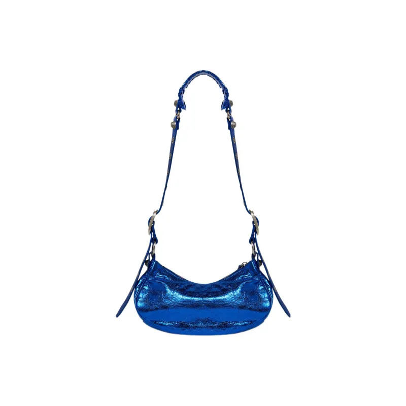 Balenciaga Le Cagole Cow Leather Handbag Shoulder Bag Women's Dark Blue-1