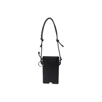 GIVENCHY Leather Crossbody Bag Shoulder Bag Cell Phone Pouch Men's Black