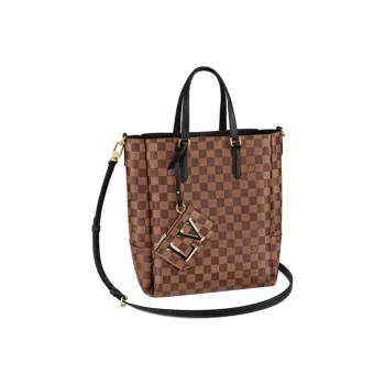 LOUIS VUITTON Belmont Cow Leather Canvas Shoulder Bag Crossbody Bag Handbags Large Size Women's Brown Monogram