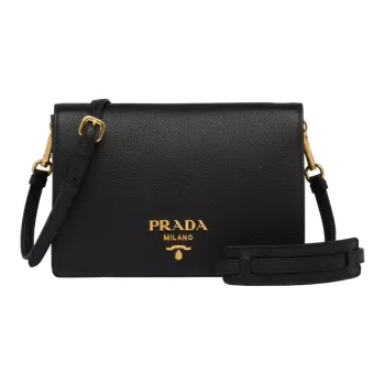 PRADA Cahier Nylon With Leather Shoulder Bag Crossbody Bag Women's Black