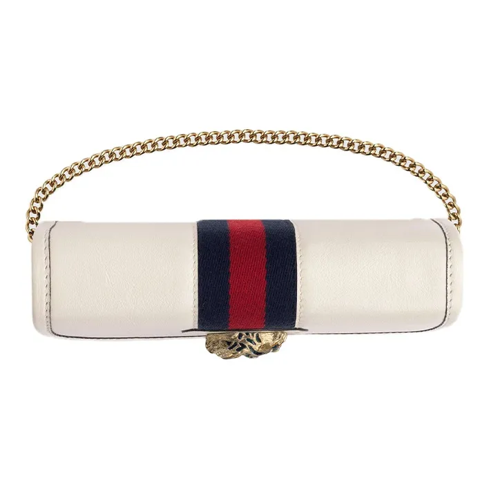 GUCCI Leather Shoulder Bag, Crossbody Bag, Clutch Mini Women's White-2