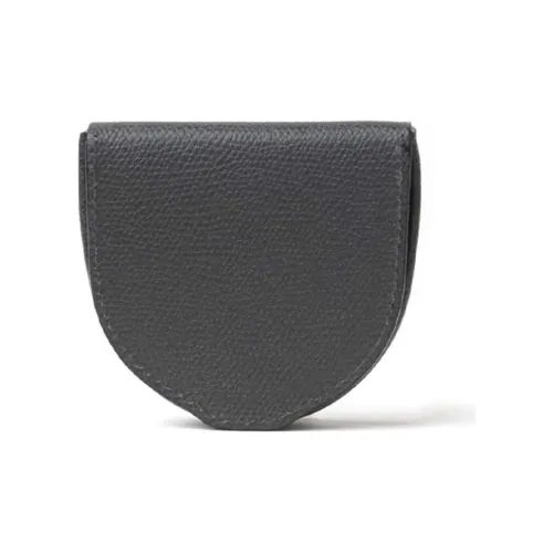 Valextra Calfskin Coin Purse Unisex Smoke Gray