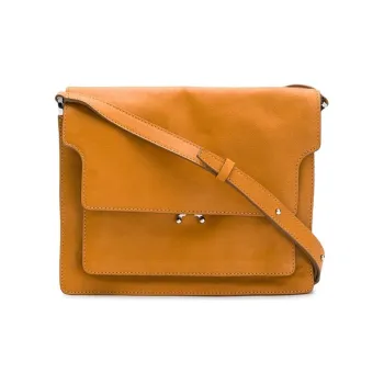 MARNI Cow Leather Messenger Bag Crossbody Bags Men's Yellow