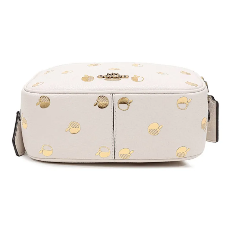 COACH Camera Leather Camera Bags Crossbody Bag Shoulder Bag Women's Chalk White-4