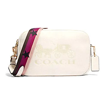 COACH Jes Leather Camera Bag Shoulder Bag Crossbody Bag Medium Size Women's White