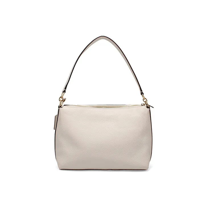 COACH Marlon Cow Leather Shoulder Bag, Handbag Large Size Women's Silver-2