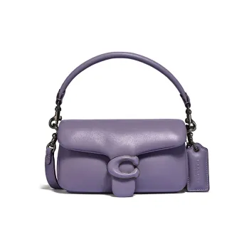 COACH Tabby Sheepskin Leather Cloud Bag Armpit Pillow Bag Mini Women's Macaron Haze Purple