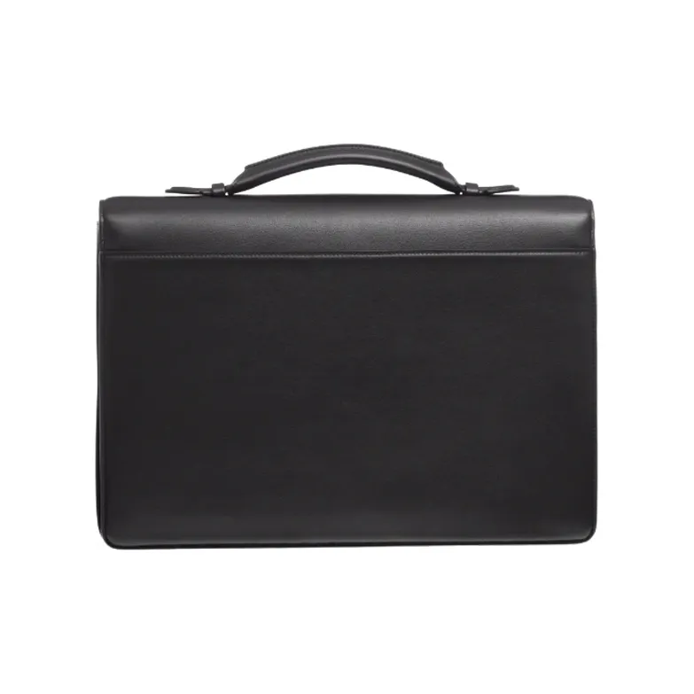 CARTIER Calfskin Briefcases Handbags Men's Black-2
