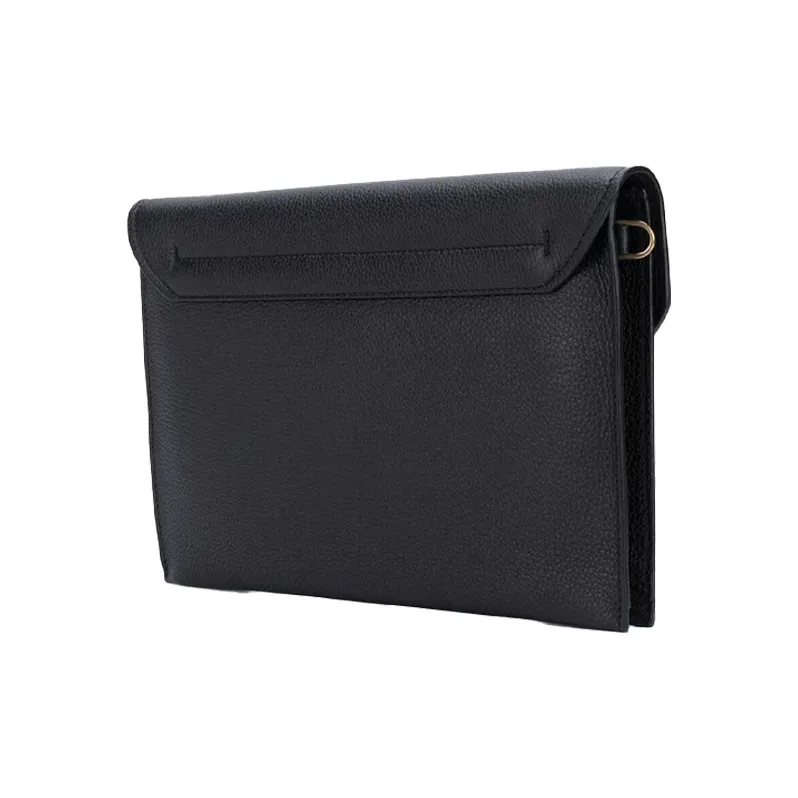 FERRAGAMO Cow Leather Clutch Women's Black-2