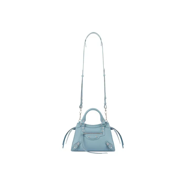 Balenciaga Neo Classic Cow Leather Handbag Handbag Mini Women's Blue-3