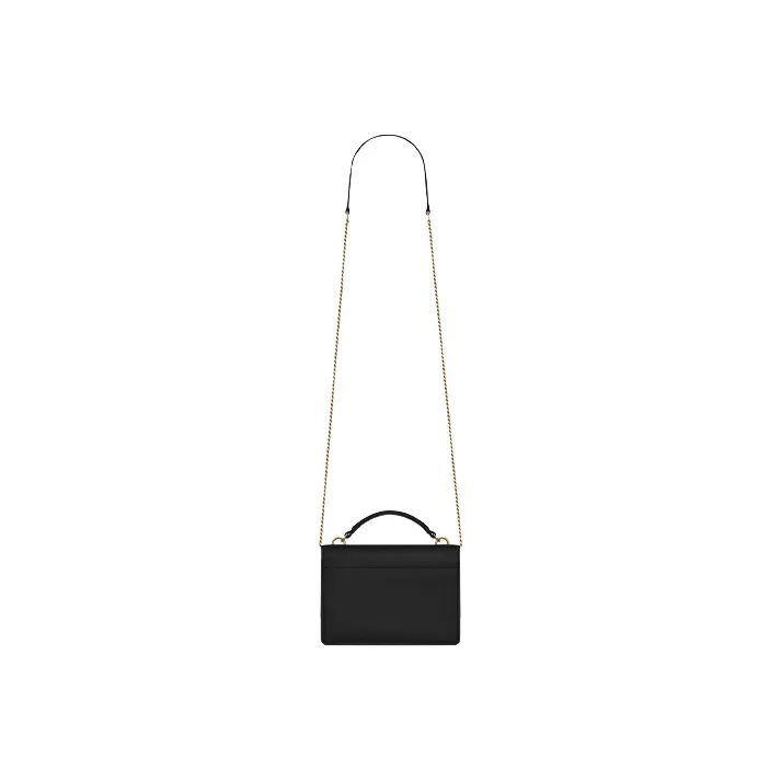 SAINT LAURENT Sunset Chain Wallet In Smooth Leather Noir-3