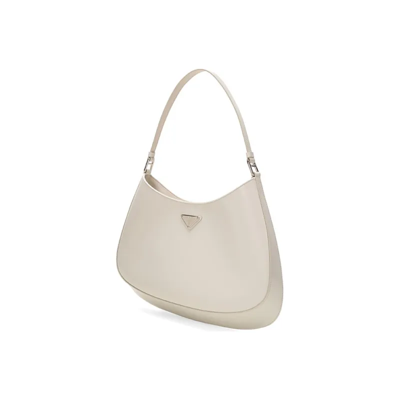 PRADA Cleo Leather Crescent Bag Shoulder Bag Regular Women's White-1