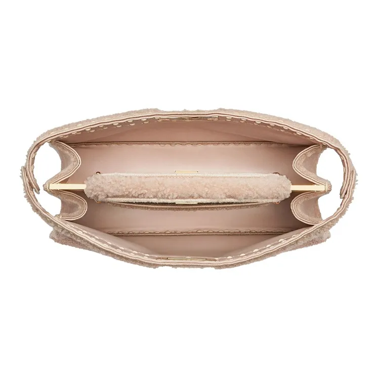 FENDI Peekaboo ISeeU Sheepskin Shoulder Bag, Crossbody Bag, Handbag Large Size Women's Pink, Candy-5