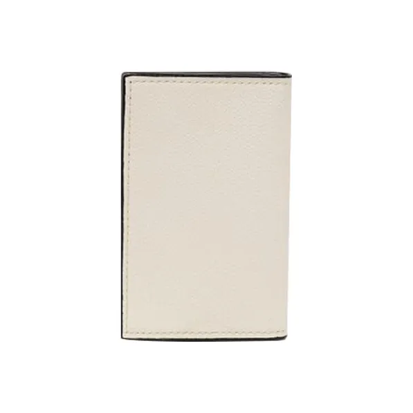 Valextra Cow Leather Card Holder Unisex White-2