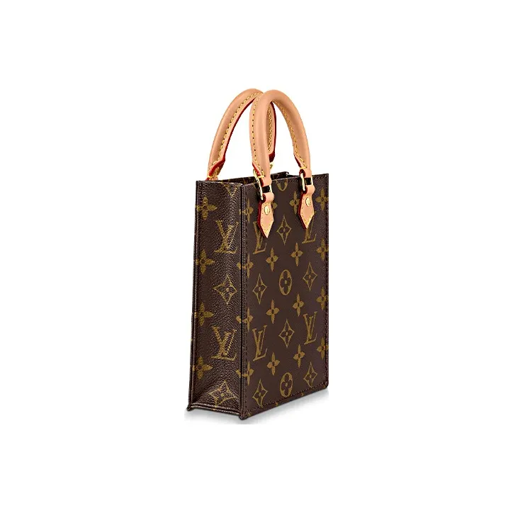LOUIS VUITTON Petit Sac Plat Monogram Brown-3