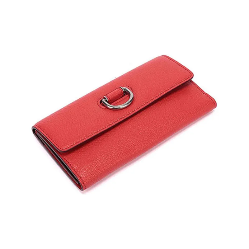 Burberry Leather Wallet Women's Bright Red-3