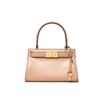 TORY BURCH Lee Radziwill Leather Crossbody Handbags Small Size Women's Pink