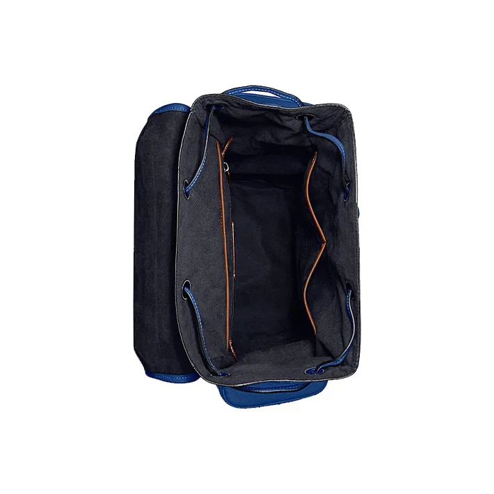 COACH Hitch Artificial Leather Backpack Tubas Men's Dark Brown & Blue-2