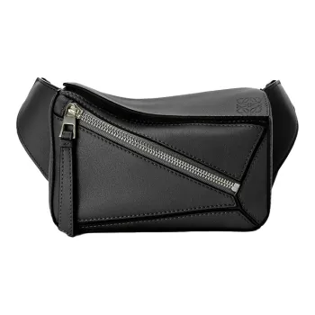 LOEWE Puzzle Bum Bag In Classic Calfskin Mini Black