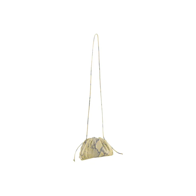 Bottega Veneta The Mini Pouch Snakeskin Print Kiwi/Black-6