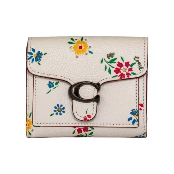 COACH Leather Clutch Envelope Bag Coin Purse Wallet Regular Women's White