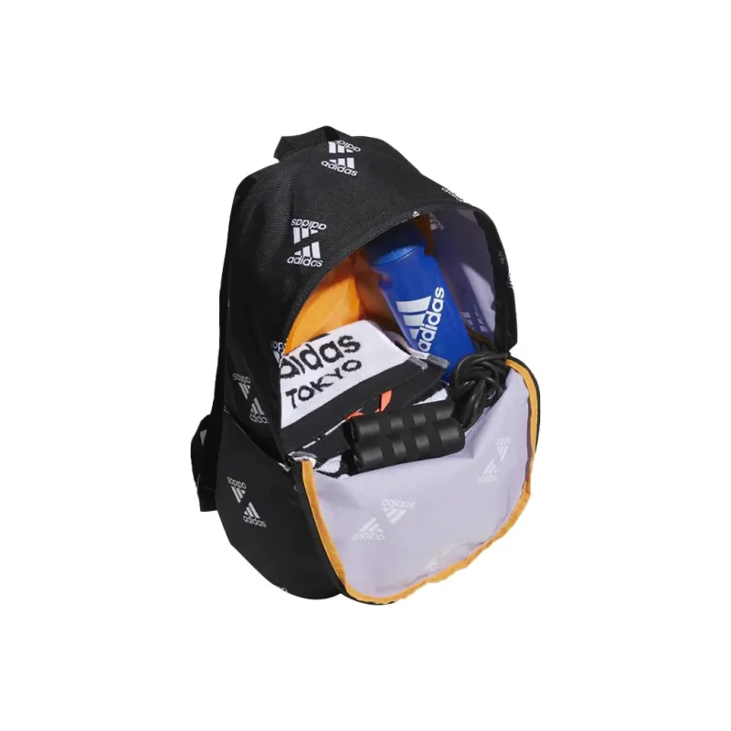 Adidas Polyester Backpack Regular Unisex Black White-3