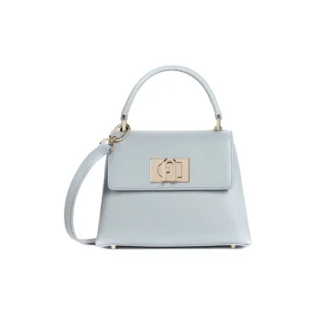 Furla 1927 Collection Ares Leather Handbag Mini Women's Light Blue