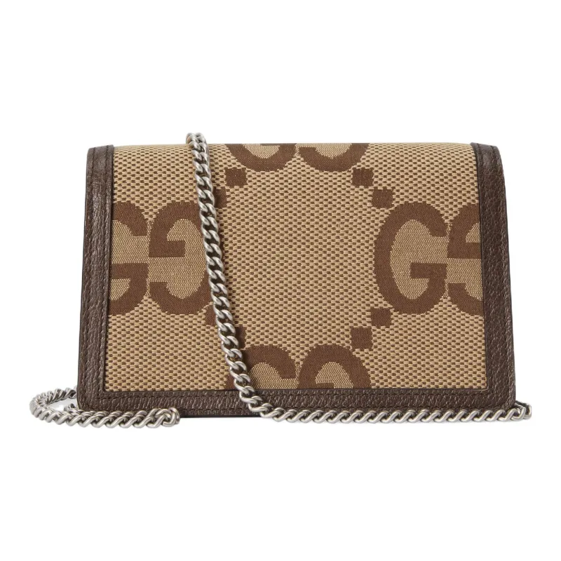 GUCCI Dionysus Canvas With Leather Trim Flap Bag Chain Bag Shoulder Bag Crossbody Bag Extra Mini Women's Beige Brown-2