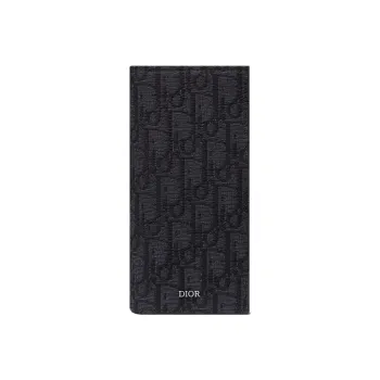 DIOR Embroidery Wallet Men's Black