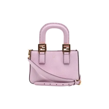 FENDI Leather Tote Bag Shopping Bag One Shoulder Handbag Crossbody Bag Mini Women's Pink Purple Candy Color