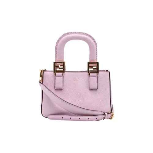 FENDI Leather Tote Bag Shopping Bag One Shoulder Handbag Crossbody Bag Mini Women's Pink Purple Candy Color