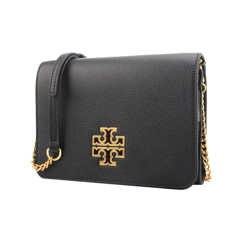 TORY BURCH Emerson Cow Leather Shoulder Bag Women's Black-1