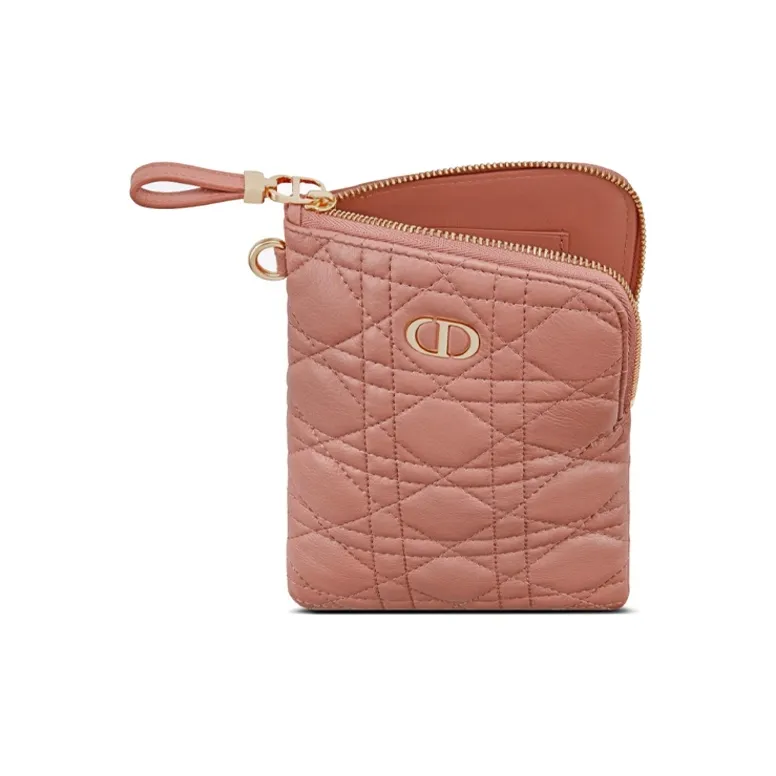 DIOR Cow Leather Handbag Clutch Women's Deep Nude-1