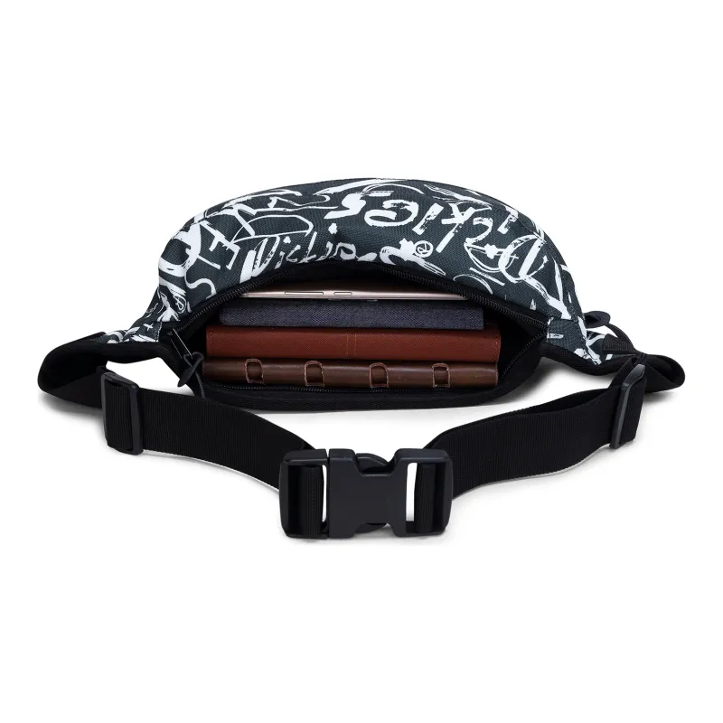 Dickies Polyester Crossbody Bag Sling Bag Fanny Pack Men's Black & White-3