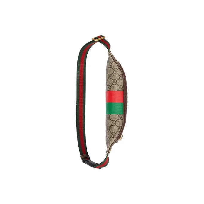 GUCCI Canvas Sling Bag Fanny Pack Regular Men's Ebony/Brown-3