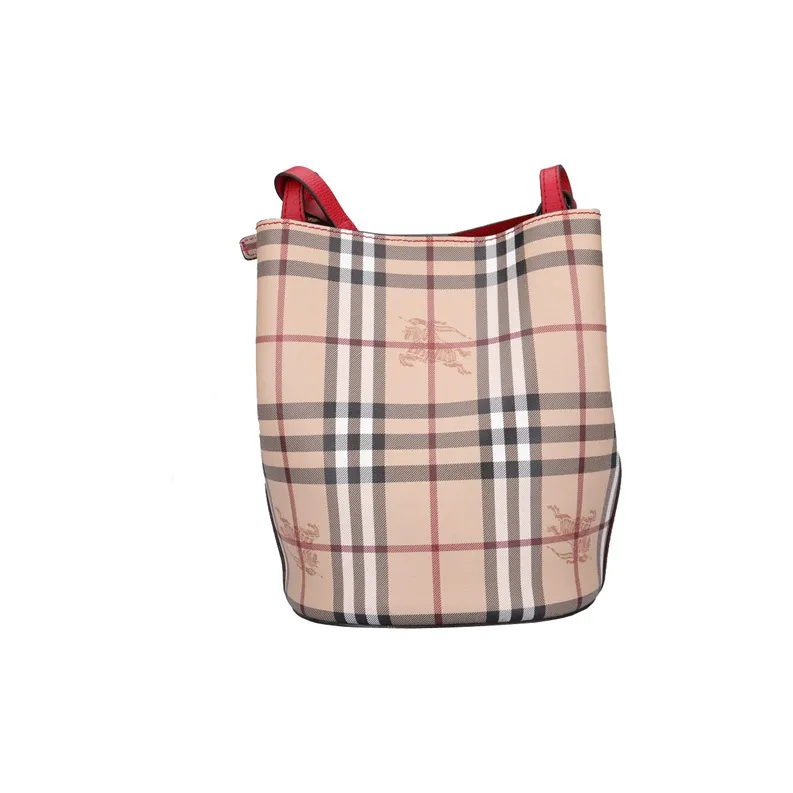 Burberry Cow Leather Bucket Bag, Shoulder Bag, Crossbody Bag Regular Women's Red-5