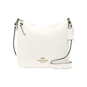 COACH Pebbled Leather Document Bag Crossbody Bag Shoulder Bag Women's White