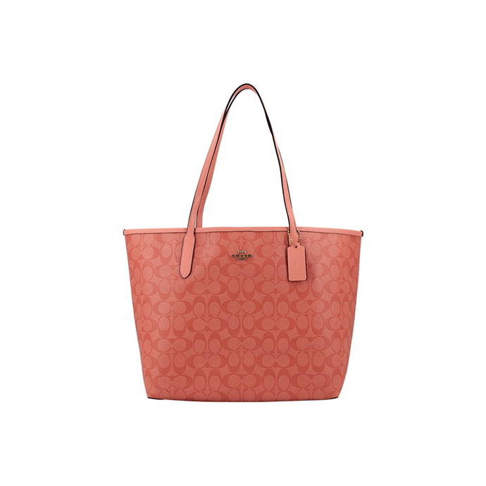 City Tote Coach Pink - POIZON