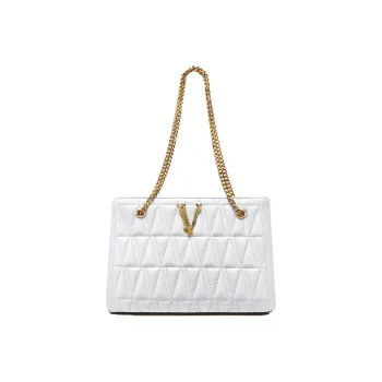 FANSIZHE VERSACE Cow Leather Handbag Shoulder Bag Tote Women's White